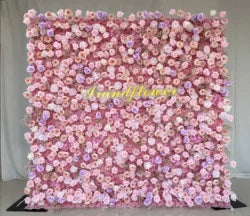 8x8 ft Silk Flower Wall Panel Square Artificial Floral Backdrop for Wedding Hotel Banquet Event Decoration - 8ft*8ft / Colorful 9