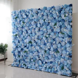 purple Flower Wall Oem Luxurious Beautiful Artificial Flowers Wall Panels Backdrop 8ft X 8ft Decoration for Wedding Party Home - 12 / 1m*1m(3.28ft*3.28ft)