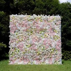 Custom Handmade Silk Rose Wall Flowers, Floral Wall Backdrop, Perfect for Event and Wedding Decoration Arrangements - sku-9