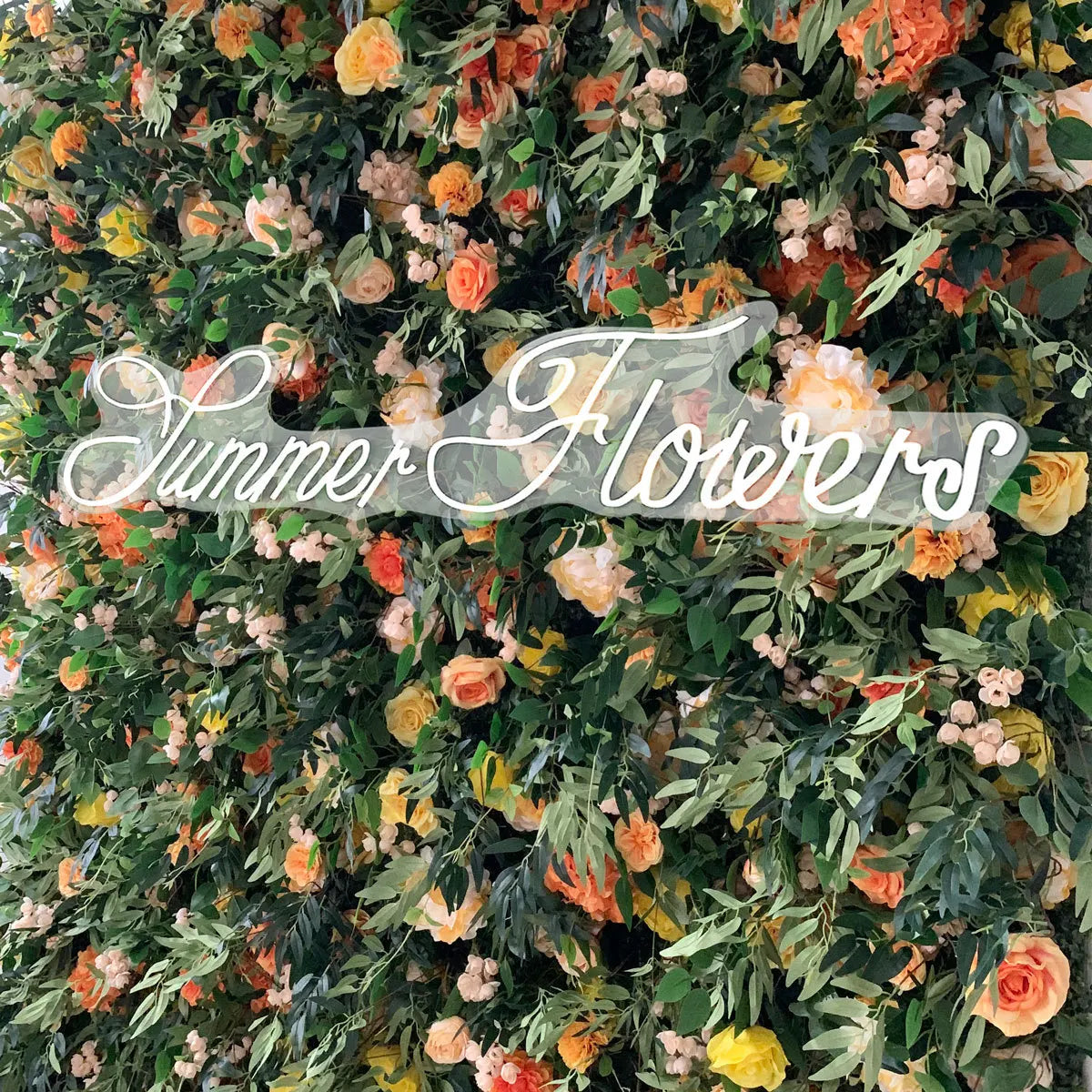 Artificial Flower Wall Panel Backdrop for Weddings Decorative Roll Stand and Frame Included