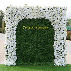 L-R513 Custom High Quality Wholesale 5D Pink Mixed Flowers for Wedding Party Decoration, Best Selling Artificial Flower Wall - 8ft*8ft, 10ft*10ft, Customized / FW526