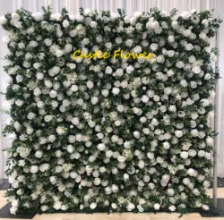 L-R513 Custom High Quality Wholesale 5D Pink Mixed Flowers for Wedding Party Decoration, Best Selling Artificial Flower Wall - 8ft*8ft, 10ft*10ft, Customized / FW501