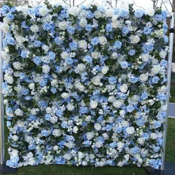 Roll up Fabric Artificial Flower Wall Oem Luxurious Artificial Flowers Wall Panels Backdrop 8ftx 8ft Decoration for Wedding Home - 19 / 1m*1m(3.28ft*3.28ft)