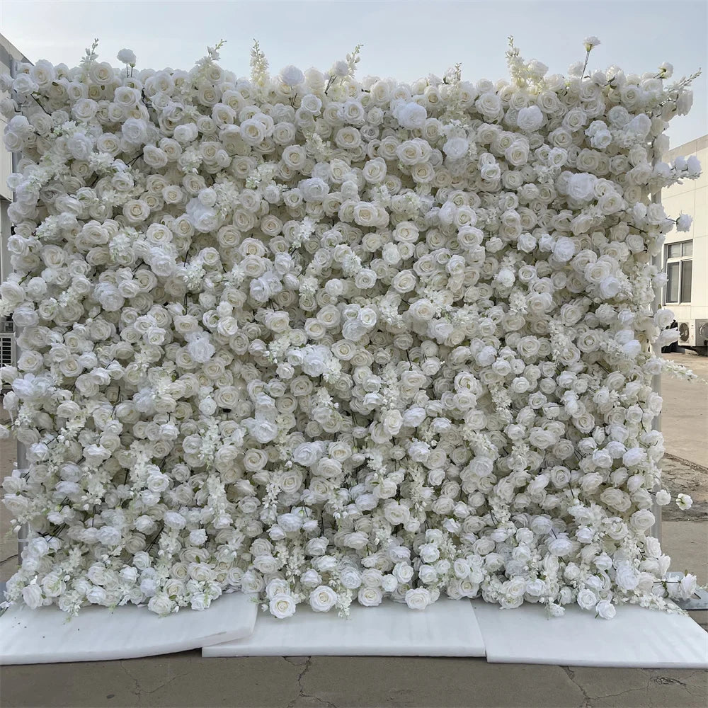 IFG Fullest 5D Artificial Flower Wall Backdrop 8*9ft Size Roll up for Wedding Christmas Thanksgiving & Easter Decor-Hot Sale