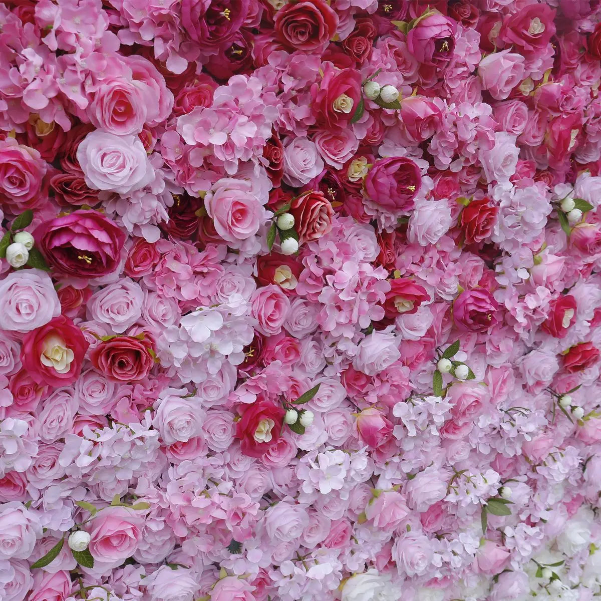 5D Red Rose Flower Wall Artificial Floral Backdrop Roll up Wedding Party Decoration