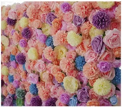 Flowerwall Spun Silk 3D  Flowers Wall Backdrop Roll UpRoses  Modern Handmade Lightweight Long-Lasting Wall Panel Background - 09