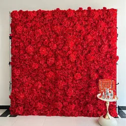 Custom Handmade Silk Rose Wall Flowers, Floral Wall Backdrop, Perfect for Event and Wedding Decoration Arrangements - sku-6
