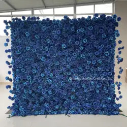 High Quality 3D Silk Floral Panel Custom 5D/8D Artificial Rose Flower Wall Wedding Christmas Graduation Stage Background - #11