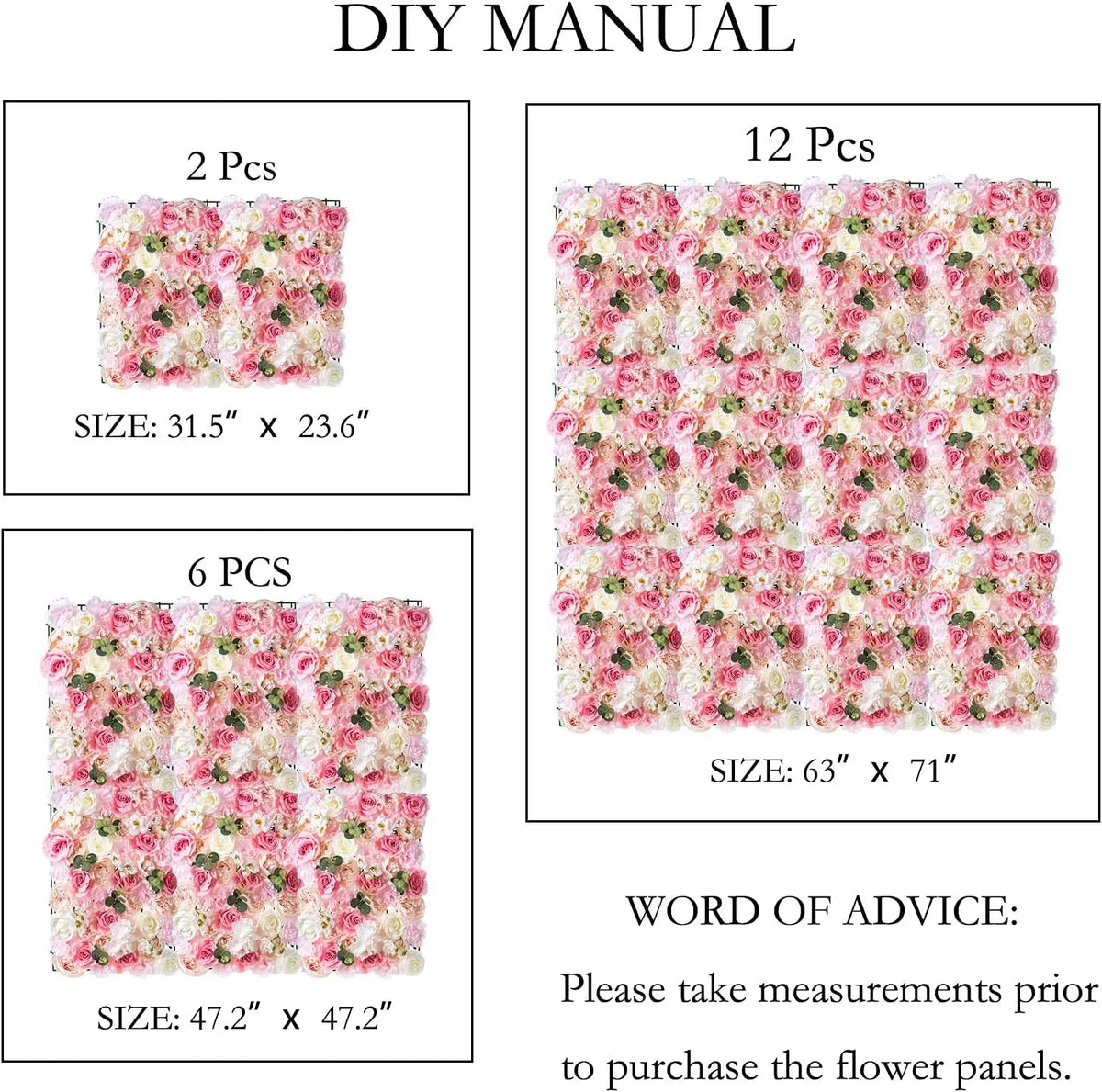 Artificial Silk Flower Wall Panel Realistic White and Red Rose Design for Wedding and Hotel Decoration