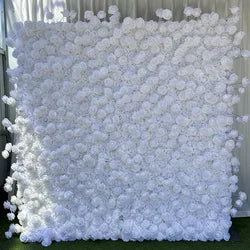 2x2M Flower Wall Panel 3D Silk Rose Floral Wall Decor for Wedding Home Decor Background Shop Party Photo Arrangement