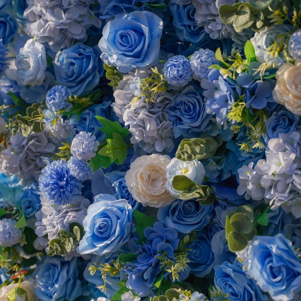 Wedding Party Event Decor  Flower Wall Panel  3D Roll up Fabric Cloth Artificial Silk Rose Flower Wall Backdrop