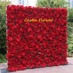 L-R513 Custom High Quality Wholesale 5D Pink Mixed Flowers for Wedding Party Decoration, Best Selling Artificial Flower Wall - 8ft*8ft, 10ft*10ft, Customized / FW506