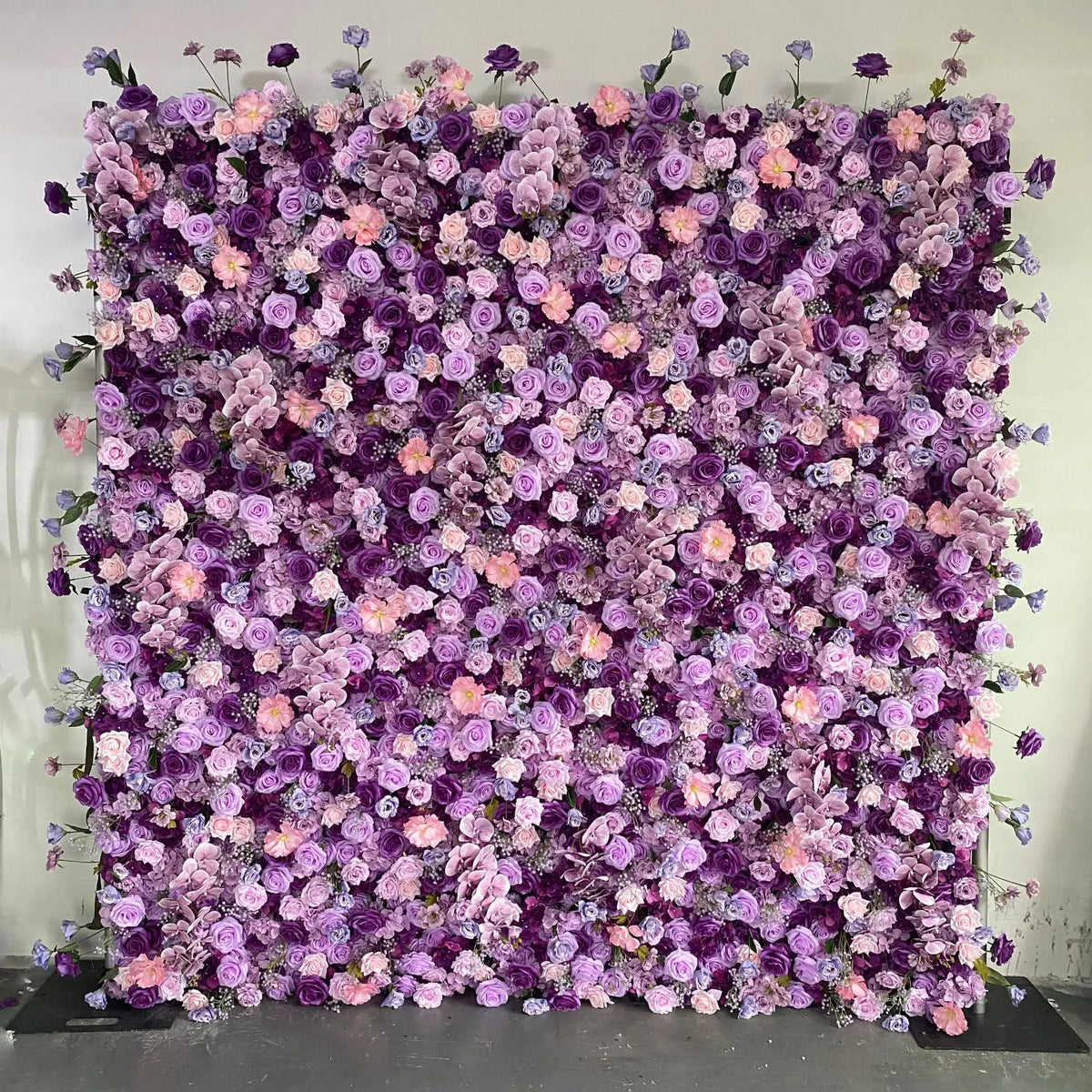 Alwaysbloom 5D Silk Artificial Rose Wall Gradient Flowers with Moisturizing Feel Wedding Wall Decorations Roll Model Gm020