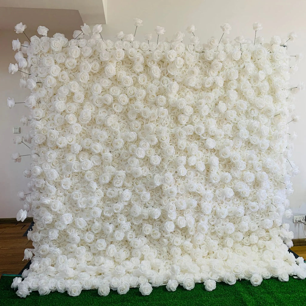 Wedding Flowers Plant Hanging Wedding Decoration 40*60 Silk Flower Rose Wall Backdrop Flower Wall