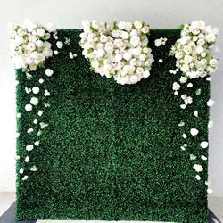 Custom 3d Roll up Fabric Cloth Base Pink Silk Rose Flowerwall Backdrop Panel Decor Artificial Flower Wall for Wedding Decor