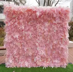 purple Flower Wall Oem Luxurious Beautiful Artificial Flowers Wall Panels Backdrop 8ft X 8ft Decoration for Wedding Party Home - 20 / 1m*1m(3.28ft*3.28ft)
