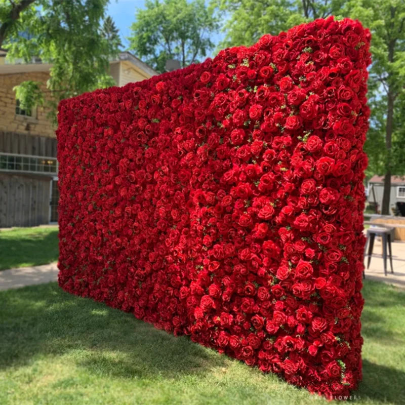 Wholesale Wall Wedding Flower Backdrop Pink Rose Panels Floral Wall Backdrop Flower Wall for Event Decoration Artificial Flower