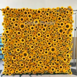 O-W011 8ft X 8ft  Roll up Cloth Flower Wall Backdrop Events Wedding Decor Artificial Flowers Wall Silk Rose Wall Flower Decor - 60cm x 40cm,8ft *8ft, 10ft*10ft / #060