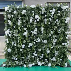 High Quality 3D Silk Floral Panel Custom 5D/8D Artificial Rose Flower Wall Wedding Christmas Graduation Stage Background - #8