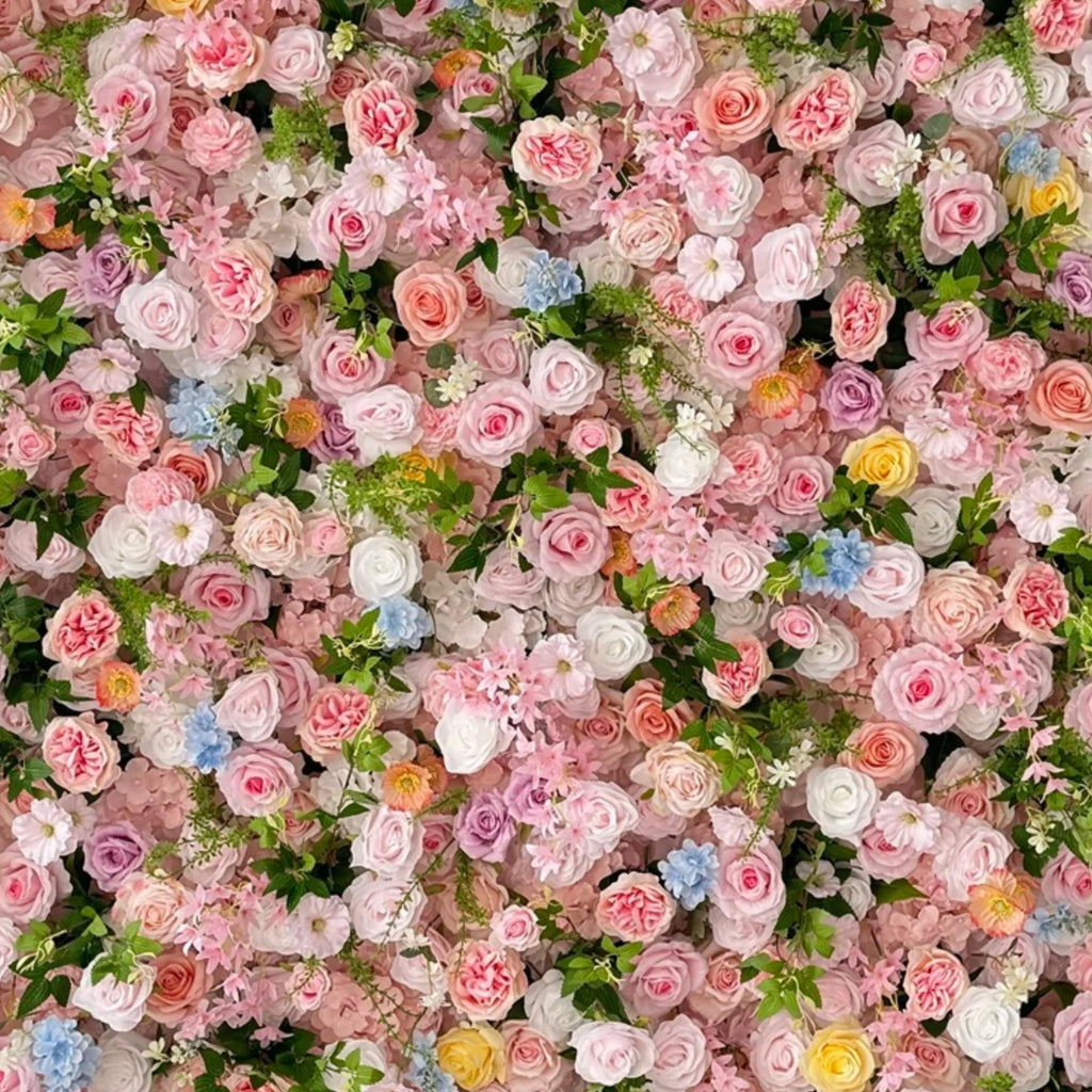 W-B040 New Flower Wall 5D Rolled up Backdrop Flower Wall Party Wedding Decorative Flowers Wall for Birthday Party