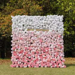 Alwaysbloom 5D Silk Artificial Rose Wall Gradient Flowers with Moisturizing Feel Wedding Wall Decorations Roll Model Gm020 - Standard / 11 m-16