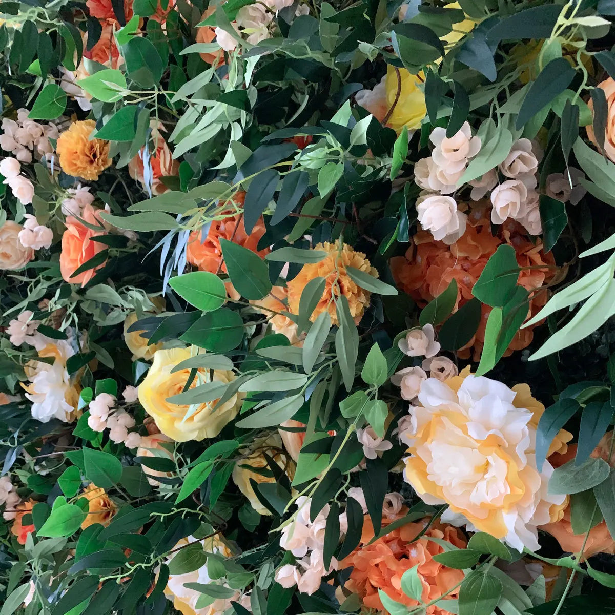 Artificial Flower Wall Panel Backdrop for Weddings Decorative Roll Stand and Frame Included