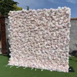 High Quality 3D Silk Floral Panel Custom 5D/8D Artificial Rose Flower Wall Wedding Christmas Graduation Stage Background - #24