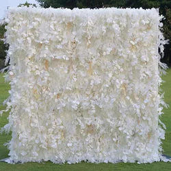 2x2M Flower Wall Panel 3D Silk Rose Floral Wall Decor for Wedding Home Decor Background Shop Party Photo Arrangement - A16 / 1x1 m (3.28x3.28ft)