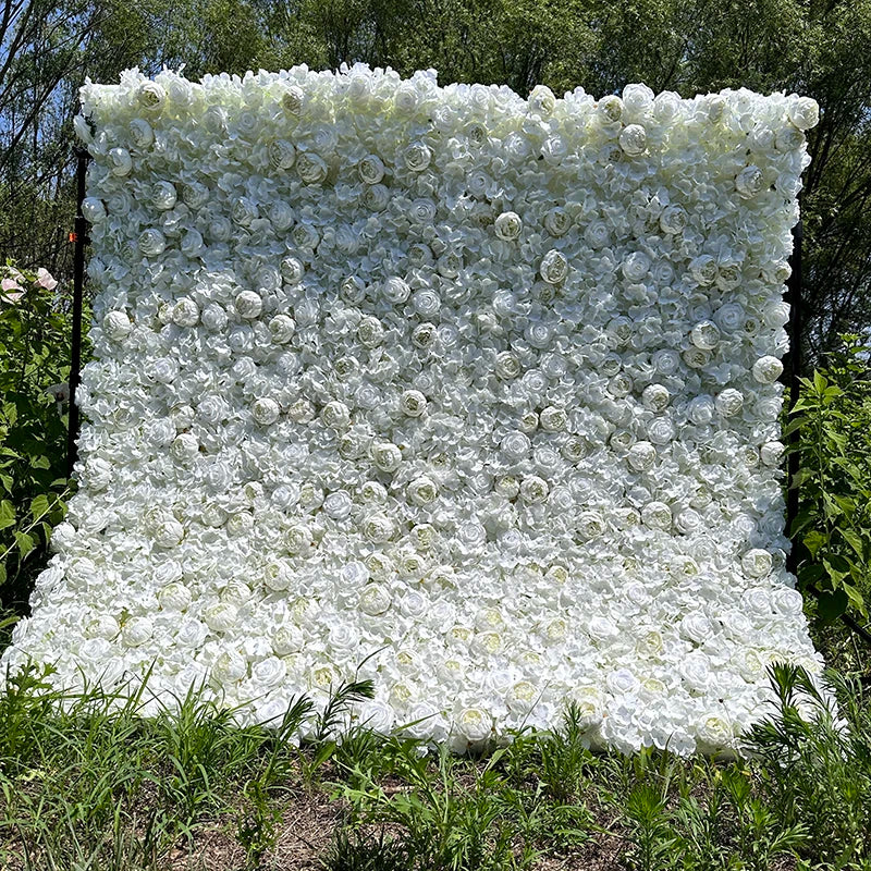 Wedding Road Layout Silk Flower Pink Flower Wall Wedding Background Wall High Quality