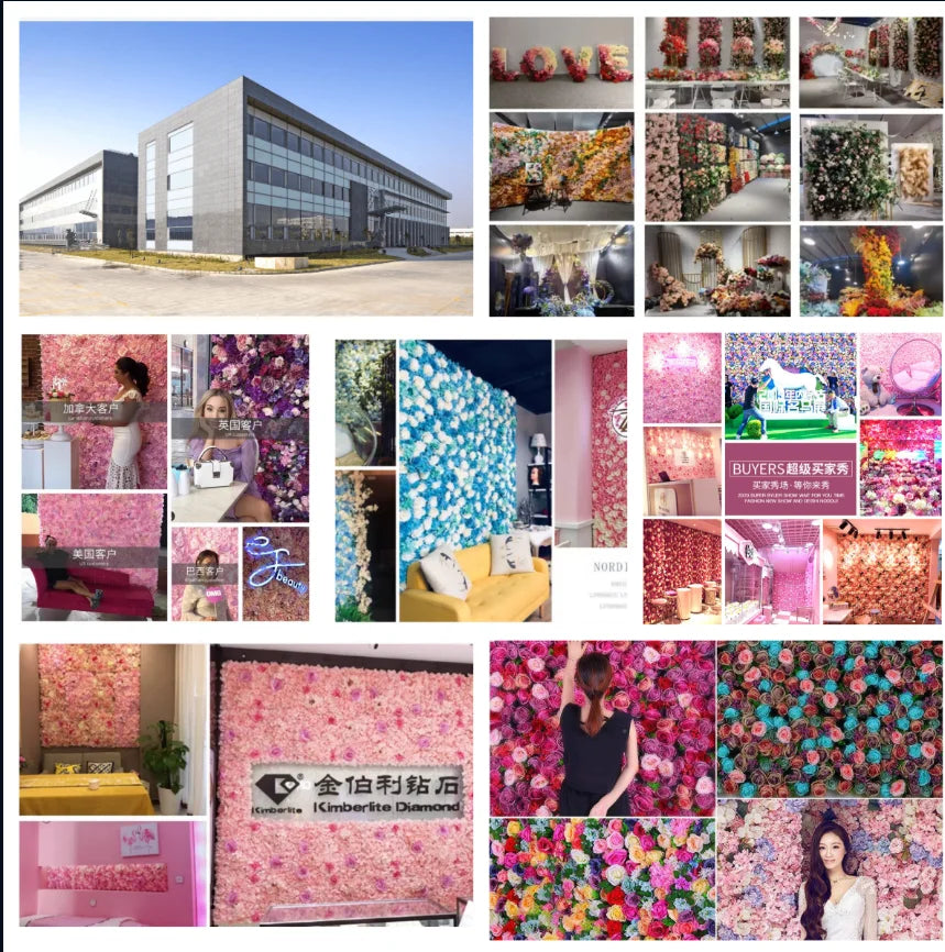 New Design  Wedding Flower Wall Artificial Flower Artificial Floral Wall for Wedding Party Event Decoration