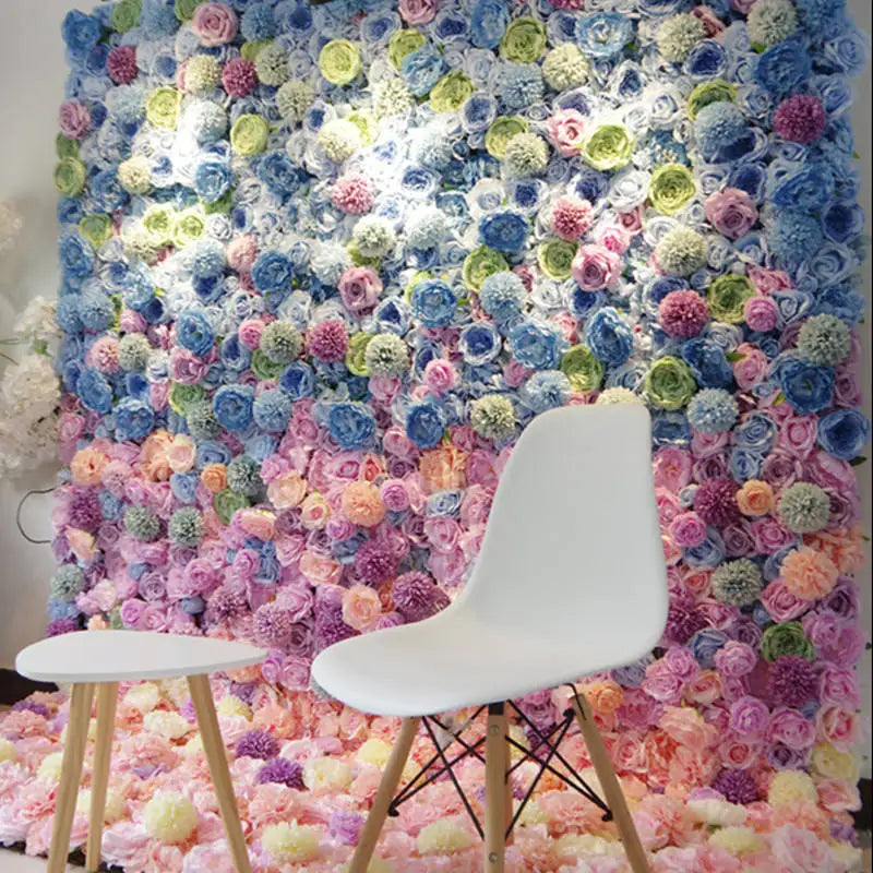 Wholesale Wall Wedding Flower Backdrop Pink Rose Panels Floral Wall Backdrop Flower Wall for Event Decoration Artificial Flower