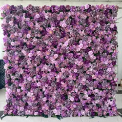8ft X 8ft Floral Wall Panel Red Rose Flower Wall Backdrop Wedding Supplies 3D Style Silk Flower Decorations - Small / #7 white