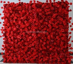 A01 Custom Pink White Floral Wall Panel Backdrop 3D 5D Roll up Zipper Fabric Artificial Silk Rose Flower Wall for Wedding Decor - #30 321