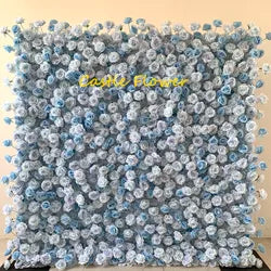 Customized 3D Silk Roll up Cloth Back Drop Panel 8ft X 8ft Wedding Events Artificial Red Rose Flower Wall Backdrop for Wedding - 8*8ft,10*10ft,Custom / 3