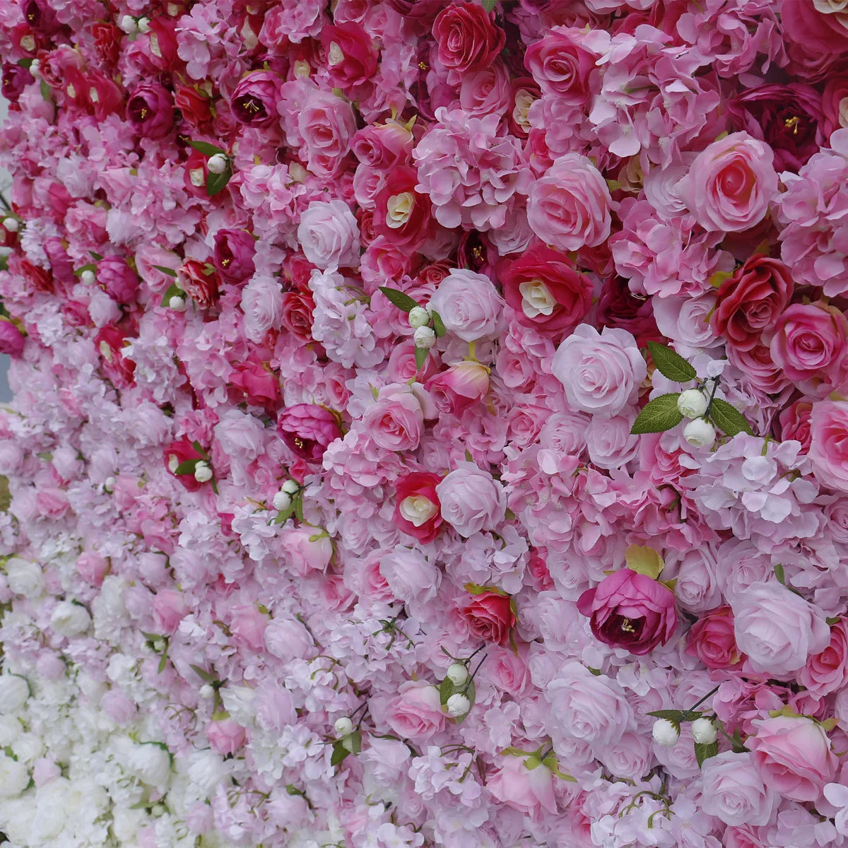 5D Red Rose Flower Wall Artificial Floral Backdrop Roll up Wedding Party Decoration
