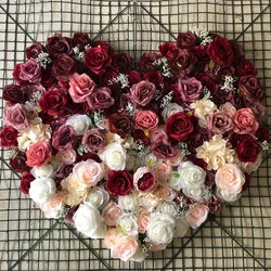 8*8ft Customized 3D Plant Backdrop Fabric Rose Artificial Flower Wall Decor for Home Party Wedding Baby Shower Halloween - 3#