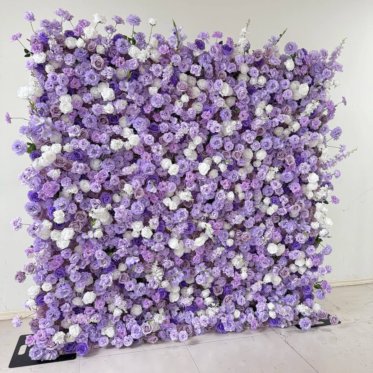 W-B041 New Purple Flower Wall 5D Rolled up Backdrop Flower Wall Party Wedding Decorative Flowers Wall for Birthday Party