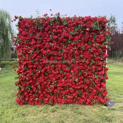 purple Flower Wall Oem Luxurious Beautiful Artificial Flowers Wall Panels Backdrop 8ft X 8ft Decoration for Wedding Party Home - 10 / 1m*1m(3.28ft*3.28ft)