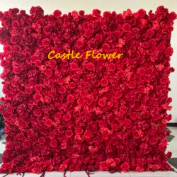 Custom OEM ODM Artificial Flower Wall 3D Mixed Silk Artificial Flowers Handmade Roll up Backdrop for Wedding Event Party Decor - 8ft*8ft, 10ft*10ft, Customized / FW635