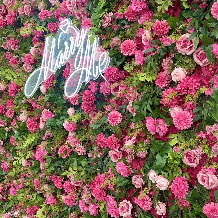 Handmade Artificial Pink and White Wedding Flower Walls UV Resistant Indoor and Outdoor Decorations for Easter & Weddings
