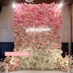 Wholesale Cloth Base Artificial Rose Flower Wall Background Wedding Decoration Sign-in Flower Row for Reception Flower Wall - 1*1m(3.28*3.28ft) / red 8