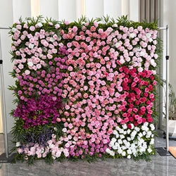 Floral Wall Panel White Flower Arch for Wedding Party Supplies 8ft X 8ft square Blue purple Artificial Flower Wall Backdrop - 3.3*3.3in / Red+white square meters-14