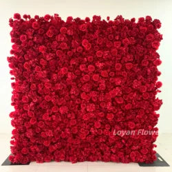 Hot Selling 8ft X 8ft Colorful Artificial Flower Wall Panel Wedding Backdrop with Floral Arrangement - Small / #6 Colorful