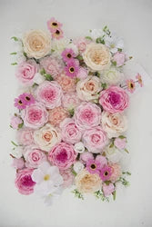 New Design 40x60cm Plastic Grid Artificial Flower Wall 3d Wedding Flower Wall Panel Backdrop