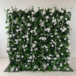 8x8ft Eco-Friendly Modern Wedding Backdrop Decor Pink Floral 3D Roll up Artificial Silk Rose Flower Wall Panel for Party Events - 100x100cm(39.37x39.37in) / 14#