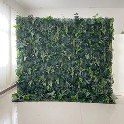 F198 Luxury Restaurant Wall Backdrop Decor Burgundy Flower Mat Artificial 3D 5D Red Faux Silk Rose Flower Wall for Wedding Event - 8ft x 8ft , 4ft x 8ft , 10ft x 8ft , or Custom / 45 flower wall