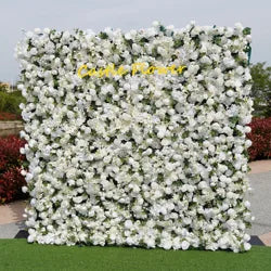 O-W011 8ft X 8ft  Roll up Cloth Flower Wall Backdrop Events Wedding Decor Artificial Flowers Wall Silk Rose Wall Flower Decor - 60cm x 40cm,8ft *8ft, 10ft*10ft / #004