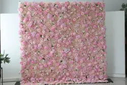 High-Quality Rolled Artificial Flower Wall 3D/5D Blue Flower Wall Background 8ft X 8ft Wedding Background Flower Wall