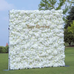 Wholesale Cloth Base Artificial Rose Flower Wall Background Wedding Decoration Sign-in Flower Row for Reception Flower Wall - 1*1m(3.28*3.28ft) / blue 16