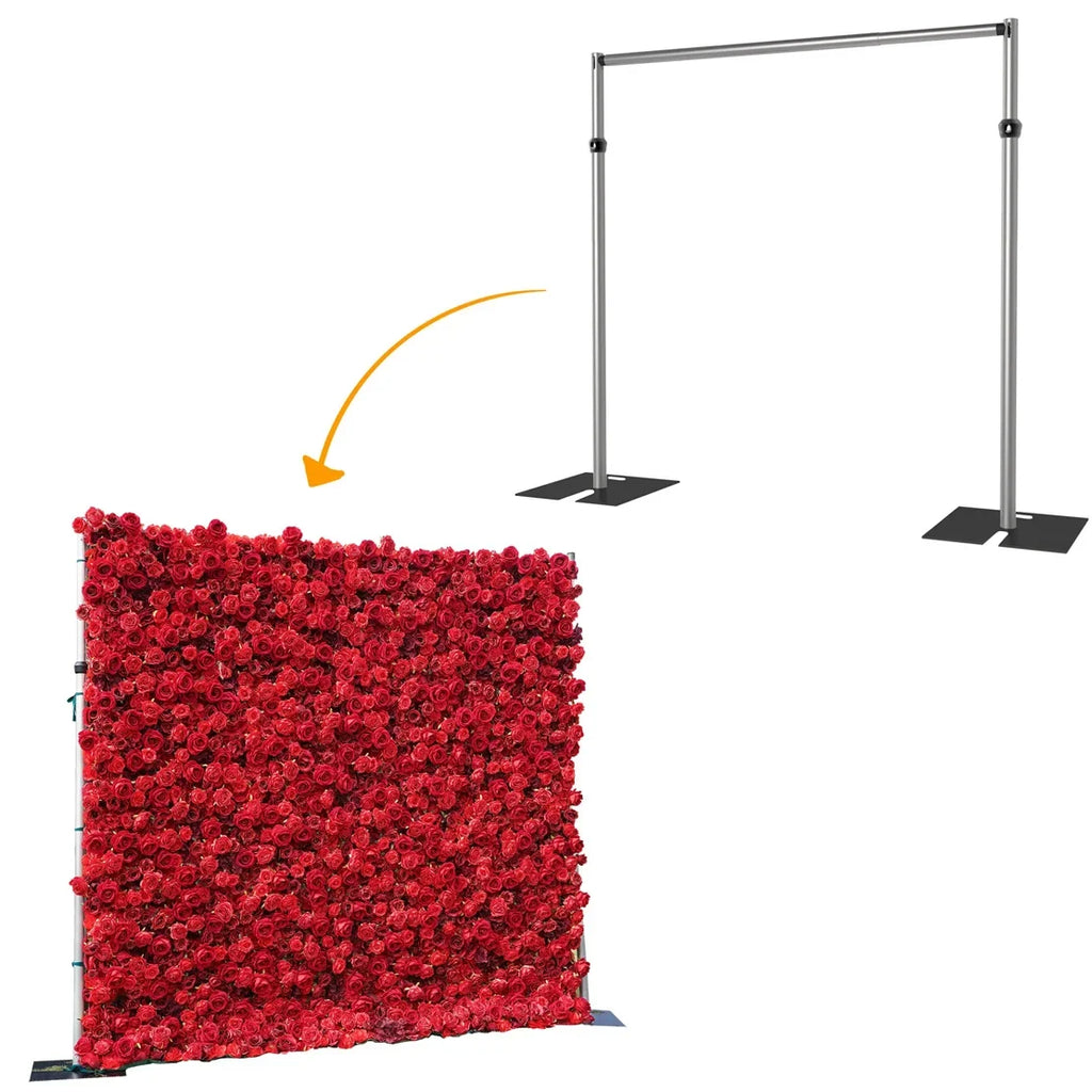 Floral Wall Panel White Flower Arch for Wedding Party Supplies 8ft X 8ft square Blue purple Artificial Flower Wall Backdrop
